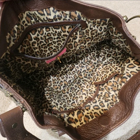 Betsey Johnson Vintage Genuine Leather Studded Handbag - Picture 8 of 8